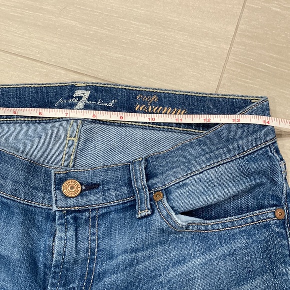 🌊EUC 7 For All Mankind Crop Roxanne Jeans Size 26🌊 - Picture 2 of 8